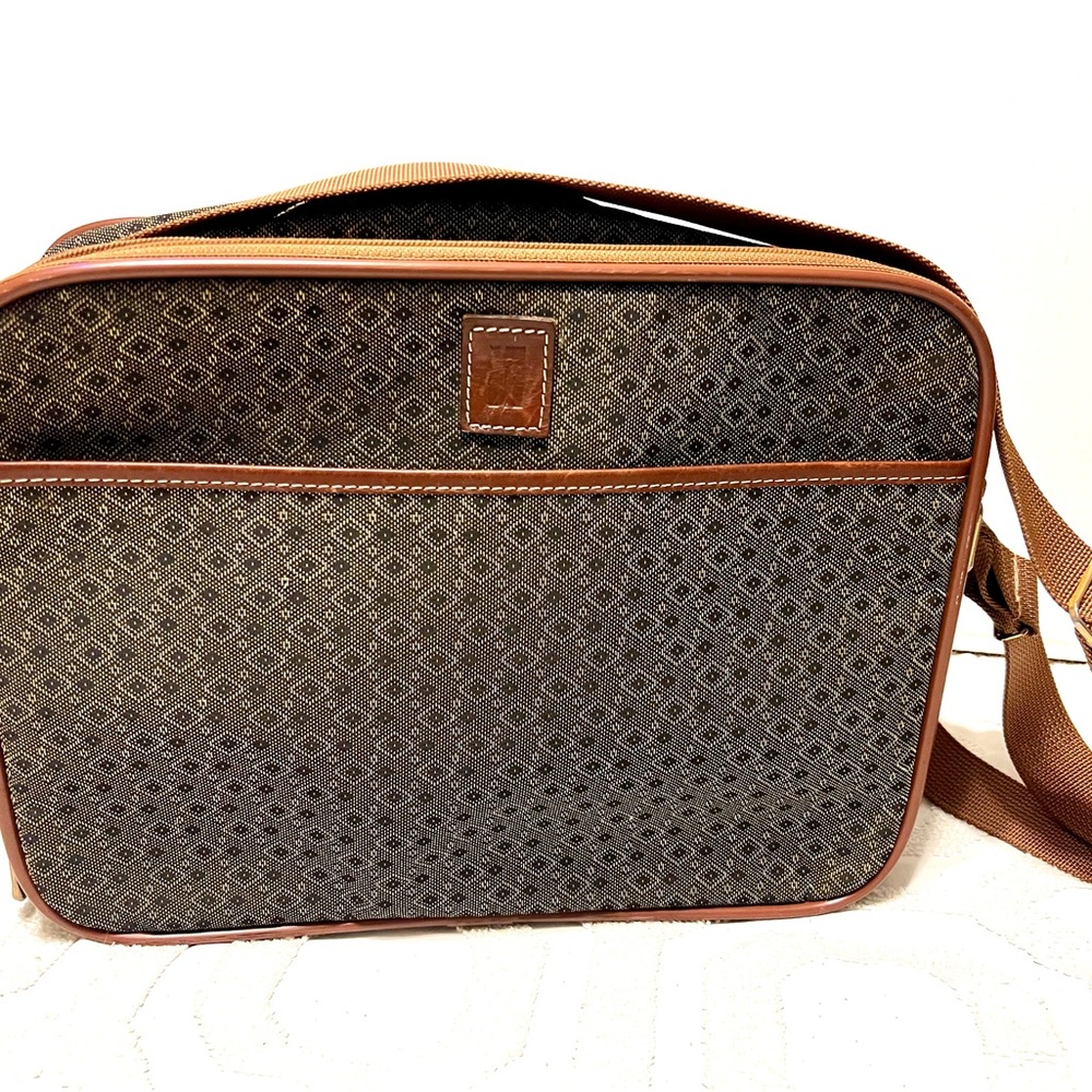 Elegant Vintage Hartman Brown Patterned Messenger Bag